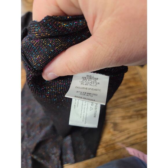 NWT TUCKERNUCK Hyacinth House Black Metallic Selena Knit Mini Dress Size XS - Picture 4 of 5